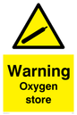 WN5739: Warning Oxygen store Sign
