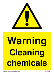 WN5807: Warning cleaning chemicals