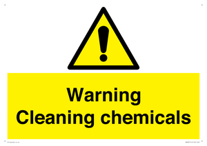 WN5807: Warning cleaning chemicals
