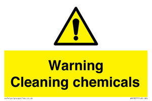 WN5807: Warning cleaning chemicals