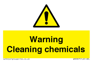 WN5807: Warning cleaning chemicals