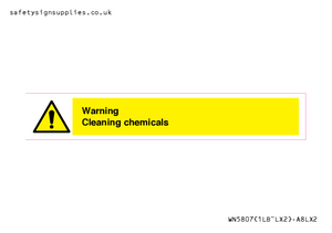 WN5807: Warning cleaning chemicals