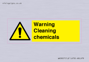 WN5807: Warning cleaning chemicals