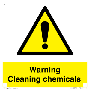 WN5807: Warning cleaning chemicals