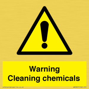 WN5807: Warning cleaning chemicals