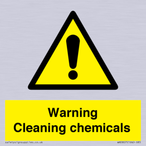 WN5807: Warning cleaning chemicals