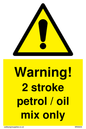 WN5839: Warning 2 stroke Petrol/oil mix only
