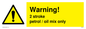 WN5839: Warning 2 stroke Petrol/oil mix only