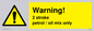 WN5839: Warning 2 stroke Petrol/oil mix only