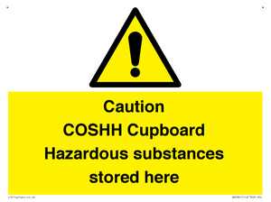 WN5841: Caution COSHH Cupboard Hazardous substances stored here