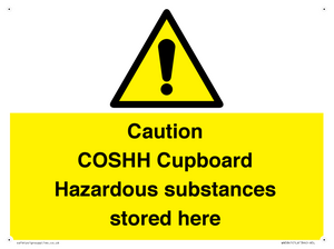 WN5841: Caution COSHH Cupboard Hazardous substances stored here