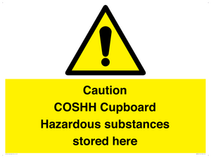 WN5841: Caution COSHH Cupboard Hazardous substances stored here