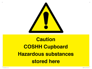 WN5841: Caution COSHH Cupboard Hazardous substances stored here