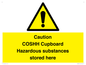 WN5841: Caution COSHH Cupboard Hazardous substances stored here