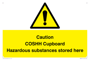 WN5841: Caution COSHH Cupboard Hazardous substances stored here