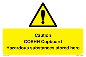 WN5841: Caution COSHH Cupboard Hazardous substances stored here
