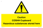 WN5841: Caution COSHH Cupboard Hazardous substances stored here
