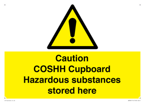 WN5841: Caution COSHH Cupboard Hazardous substances stored here