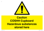 WN5841: Caution COSHH Cupboard Hazardous substances stored here