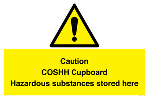 WN5841: Caution COSHH Cupboard Hazardous substances stored here