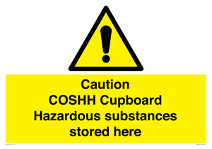 WN5841: Caution COSHH Cupboard Hazardous substances stored here