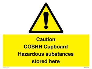 WN5841: Caution COSHH Cupboard Hazardous substances stored here