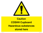 WN5841: Caution COSHH Cupboard Hazardous substances stored here