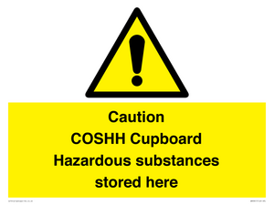 WN5841: Caution COSHH Cupboard Hazardous substances stored here
