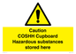 WN5841: Caution COSHH Cupboard Hazardous substances stored here
