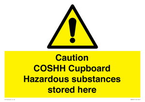 WN5841: Caution COSHH Cupboard Hazardous substances stored here
