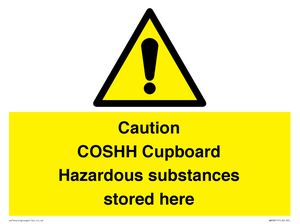 WN5841: Caution COSHH Cupboard Hazardous substances stored here