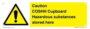 WN5841: Caution COSHH Cupboard Hazardous substances stored here