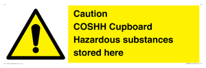 WN5841: Caution COSHH Cupboard Hazardous substances stored here