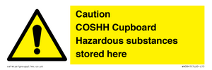 WN5841: Caution COSHH Cupboard Hazardous substances stored here