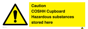 WN5841: Caution COSHH Cupboard Hazardous substances stored here