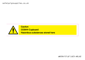 WN5841: Caution COSHH Cupboard Hazardous substances stored here