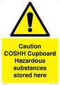 WN5841: Caution COSHH Cupboard Hazardous substances stored here