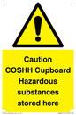 WN5841: Caution COSHH Cupboard Hazardous substances stored here