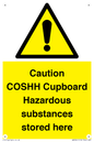 WN5841: Caution COSHH Cupboard Hazardous substances stored here
