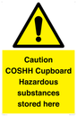 WN5841: Caution COSHH Cupboard Hazardous substances stored here