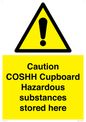 WN5841: Caution COSHH Cupboard Hazardous substances stored here