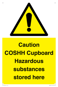 WN5841: Caution COSHH Cupboard Hazardous substances stored here