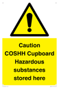 WN5841: Caution COSHH Cupboard Hazardous substances stored here
