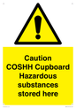 WN5841: Caution COSHH Cupboard Hazardous substances stored here