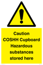 WN5841: Caution COSHH Cupboard Hazardous substances stored here