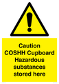 WN5841: Caution COSHH Cupboard Hazardous substances stored here