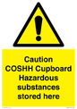 WN5841: Caution COSHH Cupboard Hazardous substances stored here