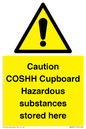 WN5841: Caution COSHH Cupboard Hazardous substances stored here