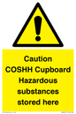 WN5841: Caution COSHH Cupboard Hazardous substances stored here
