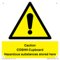 WN5841: Caution COSHH Cupboard Hazardous substances stored here